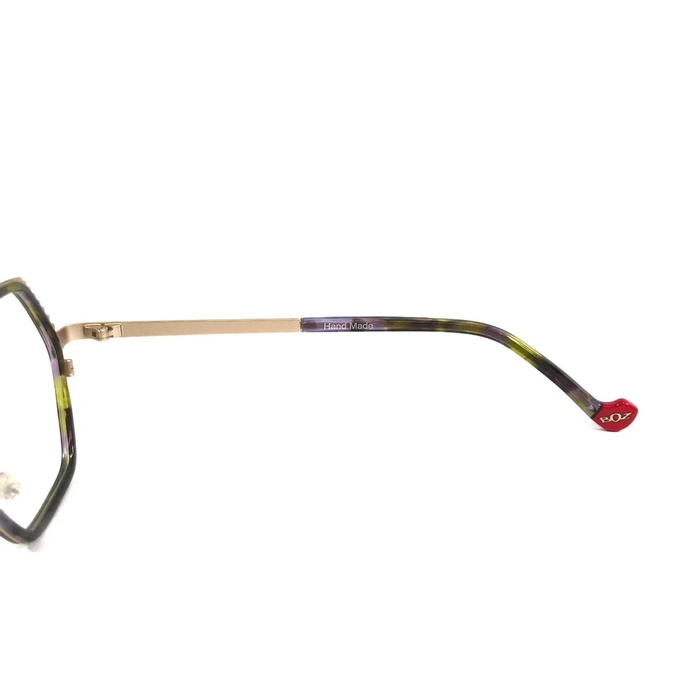 BOZ Eyeglasses Frames MADYSSON 4545 Green Satin Gold Chamois Full Rim 51-17-140